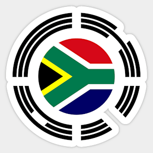 Korean South African Multinational Patriot Flag Series Sticker